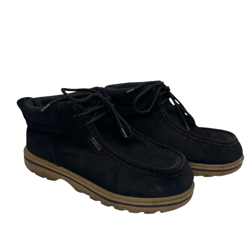 Lugz Men Black Suede Lace‎ Up Ankle Boots MFRGD 002 Size 8